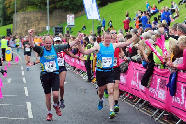 Runners cross the line in 2017 (Photo: Simon Hulme)