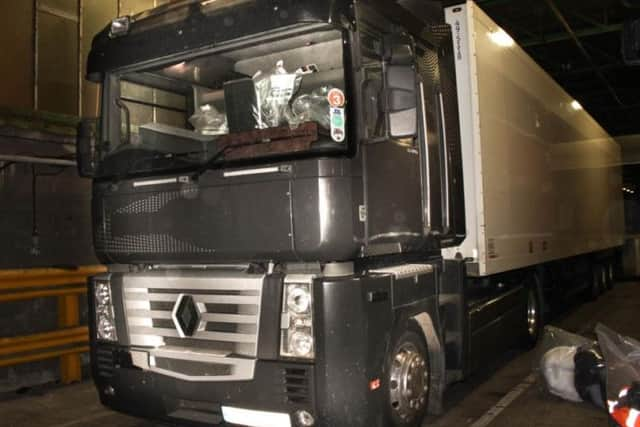 The lorry which was stopped at the Port of Dover.