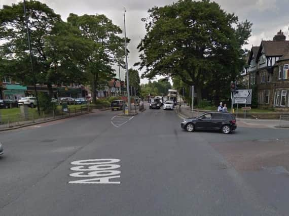 Otley Road at the junction with Shaw Lane. Pic: Google.