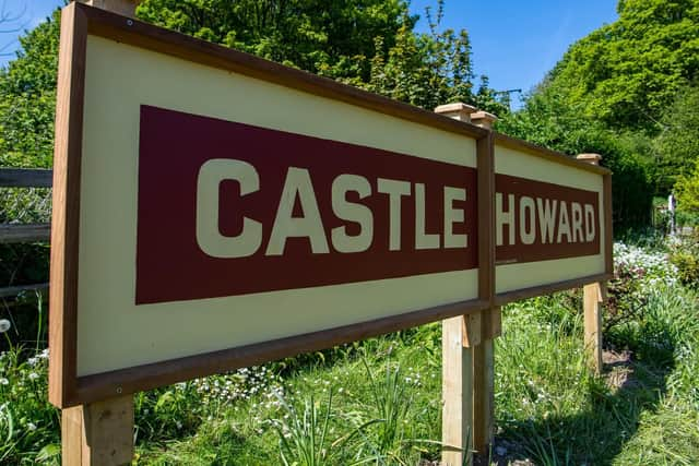 The old station sign was discovered in a farmer's shed and has now been restored