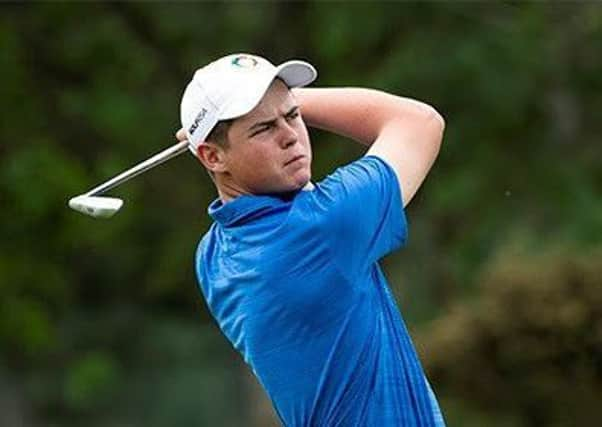 South African Wilco Nienaber leads the Brabazon Trophy after a  weather-affected first day (Picture: Leaderboard Photography).