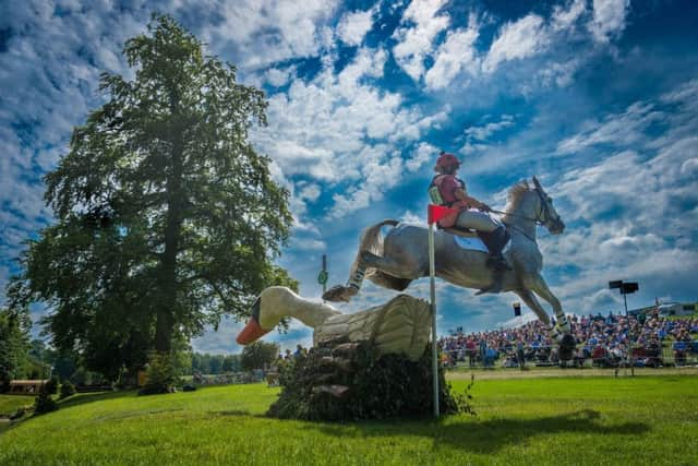 Emma Hyslop-Webb, on Waldo III, tackles a fence at Bramham (Picture: James Hardisty).