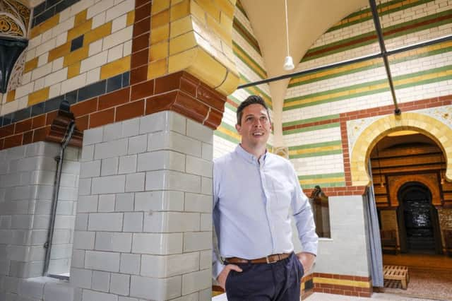 Manager Chris Mason at the restored Turkish baths in Harrogate. Picture: Tony Bartholomew