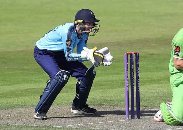 Yorkshire wicketkeeper Jonny Tattersall.