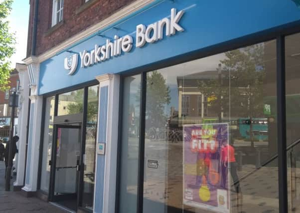 Yorkshire Bank in Wakefield city centre.