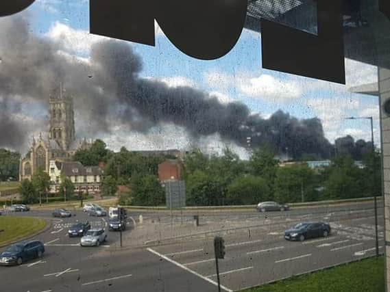 The smoke in Doncaster. Credit: Skye Hudson