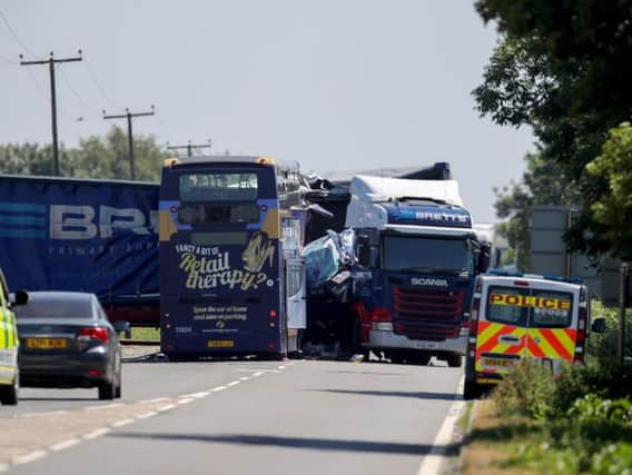 The scene of the smash. Photo: PA