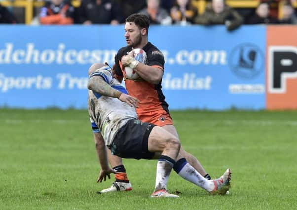 CRUEL BLOW: Castleford Tigers' Jy Hitchcox.