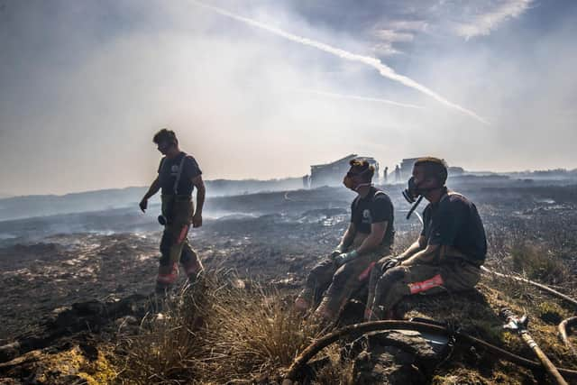 Soldiers have been called in to battle the blaze