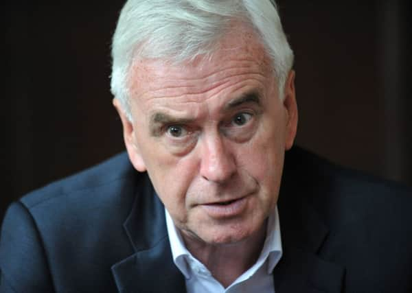 Shadow Chancellor John McDonnell MP