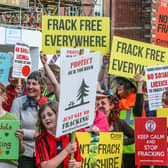 Fracking protesters in Northallerton.