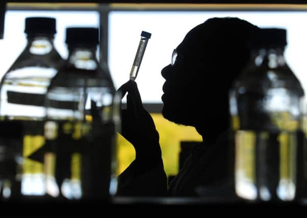 Avacta Group PLC, Thorp Arch Trading Centre..Scientist Vincent Agbo pictured in the lab..16th August 2017 ..Picture by Simon Hulme