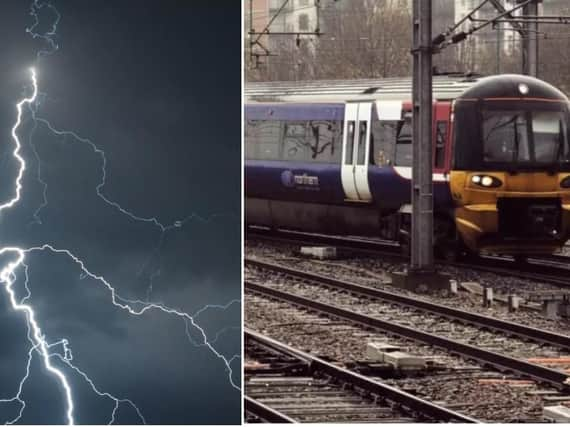 Lightning has blocked train lines