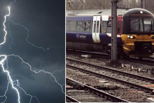 Lightning has blocked train lines