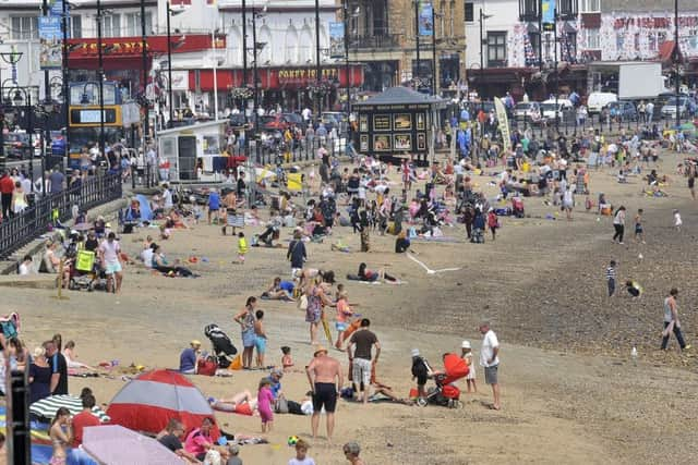 The heatwave has seen families flock to resorts like Scarborough.