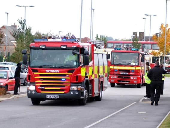 Fire crews were called out to a building fire in Bradford tonight.