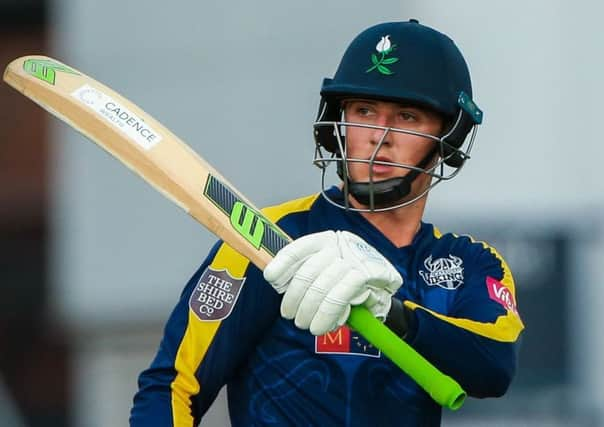 Yorkshire's Tom Kohler-Cadmore top scored for Yorkshire in defeat at Notts