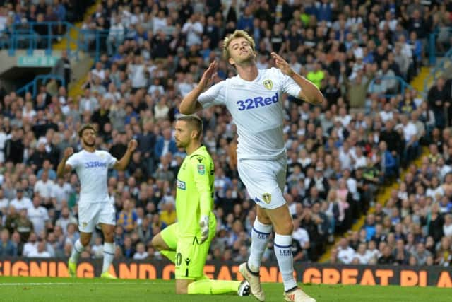 Early miss for Patrick Bamford. (Picture: Bruce Rollinson)