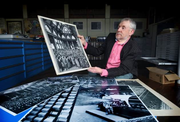 Curator John Ashton in the Bradford Museums photo archive. Picture: Jonathan Gawthorpe