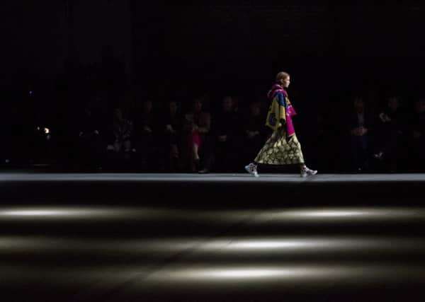 Models on the catwalk during the Burberry Autumn/Winter 2018 London Fashion Week show. PIC: PA