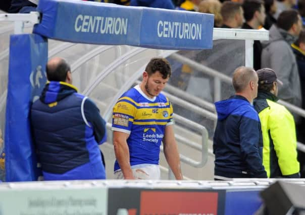 14 September  2018......    Leeds Rhinos v Salford, Super League Qualifiers
Rhinos captain Brett Ferres sent to the sinbin.    Picture Tony Johnson.