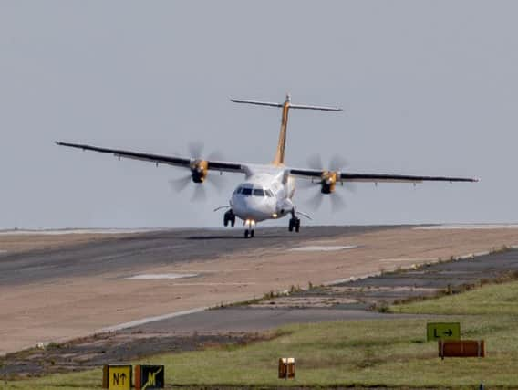 The nose wheels touched down first during the heavy landing