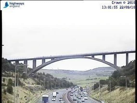 The two people spotted on the bridge. Photo: West Yorkshire Police