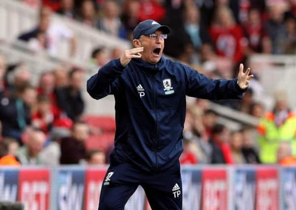 Middlesbrough manager Tony Pulis.