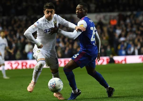 Leeds 
United's Pablo Hernandez takes on Town's Adetayo Edun.
 (Picture: Jonathan Gawthorpe)