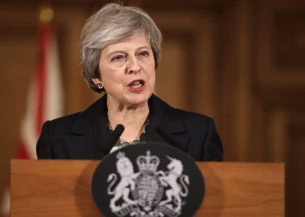 Prime Minister Theresa May holds a press conference at 10 Downing Street, London, to discuss her Brexit plans. Picture: Matt Dunham/PA Wire