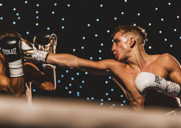 Jack Bateson on the attack against Elvis Guillen. Picture: Joel Hirst, No Curfew Media.