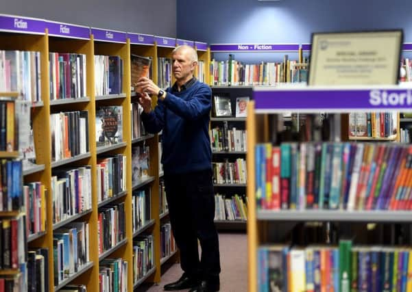 John Helliwell, secretary of Boroughbridge Community Library and Information Centre. Libraries are being run by volunteers in North Yorkshire because of funding cuts.