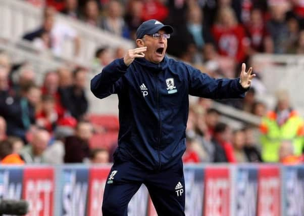 Middlesbrough manager Tony Pulis.