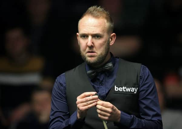 Sheffield's Adam Duffy during his match against Mark Williams.