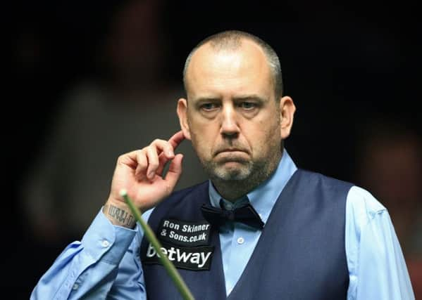 Mark Williams during his match against Sheffield's Adam Duffy.