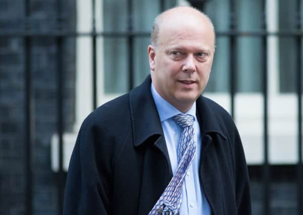 Transport Secretary Chris Grayling.