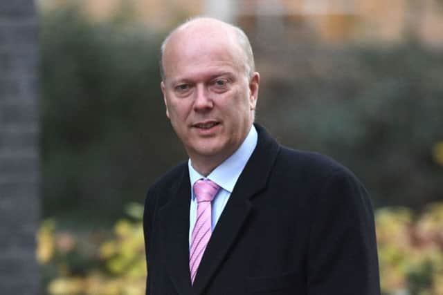 Transport Secretary Chris Grayling attending yesterday's Cabinet meeting.