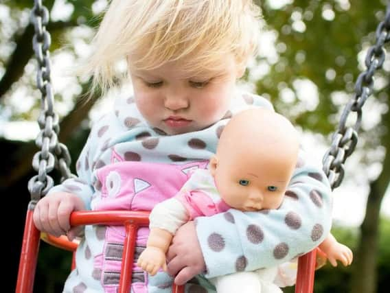 Izzy fell asleep on the swing - and it turned out to be a sign of cancer. Photo: SWNS