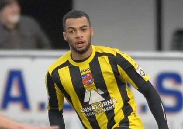 Harrogate Town's Warren Burrell scored a hat-trick against Aldershot.