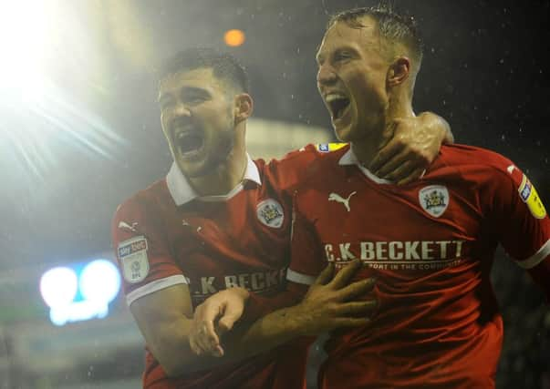 Cauley Woodrow celebrates his equalising goal. Picture by Simon Hulme