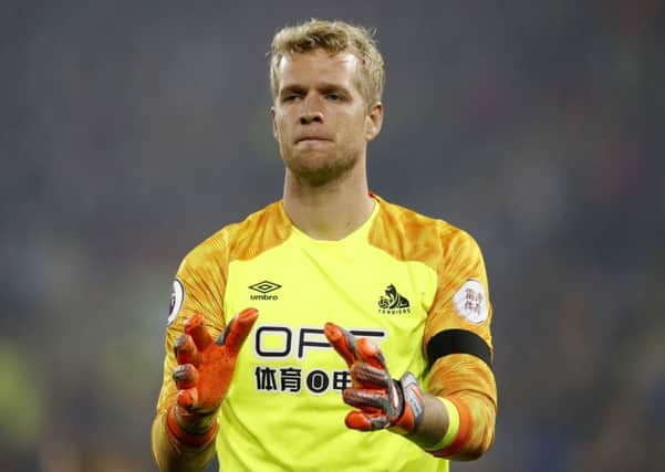 Huddersfield Town goalkeeper Jonas Lossl