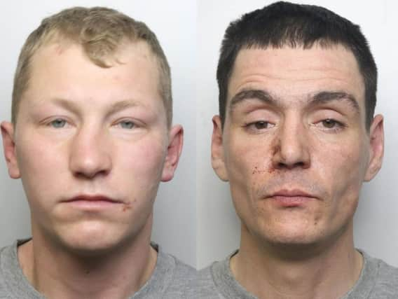 Jailed: James Brown (left) and Damien Ashman