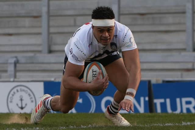 Carnegie's Elijah Nico goes over for a try (Picture: Andrew Varley)