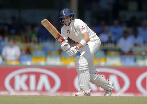 England captain Joe Root made a run-a-ball 87 as his side took on a CWI Presidents XI in Barbados (Picture: Eranga Jayawardena/AP).