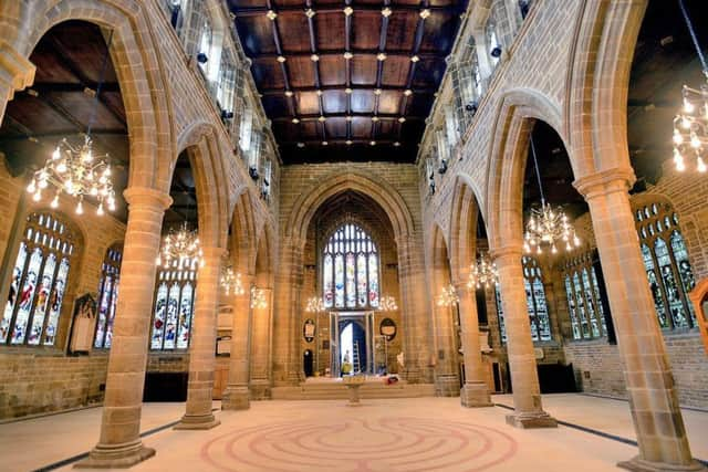 Refurbishment work at the cathedral.