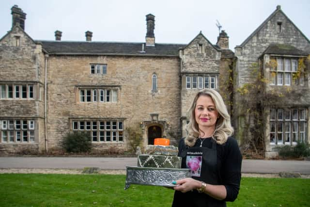 Date:10th January 2019.
Picture James Hardisty.
YP-Magazine.
Rachel Cheshire, of Monk Fryston, near Leeds, runs Celebration Cheeses which creates wedding cakes towers made out of cheese.