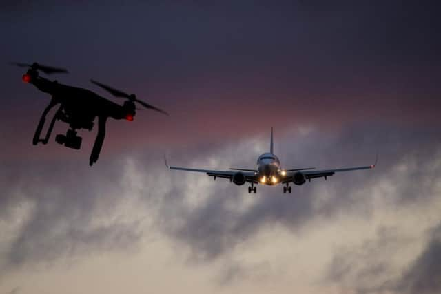 Image of drone and plane