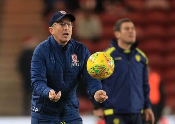 Middlesbrough manager Tony Pulis (Picture: Owen Humphreys/PA Wire).