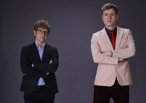 Comedians Josh Widdicombe and James Acaster. Picture PA Photo/UKTV/Ellis OBrien.