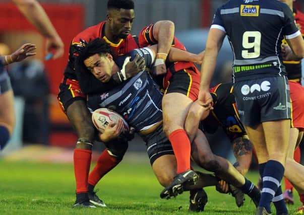 Josh Walters in action for Featherstone Rovers.